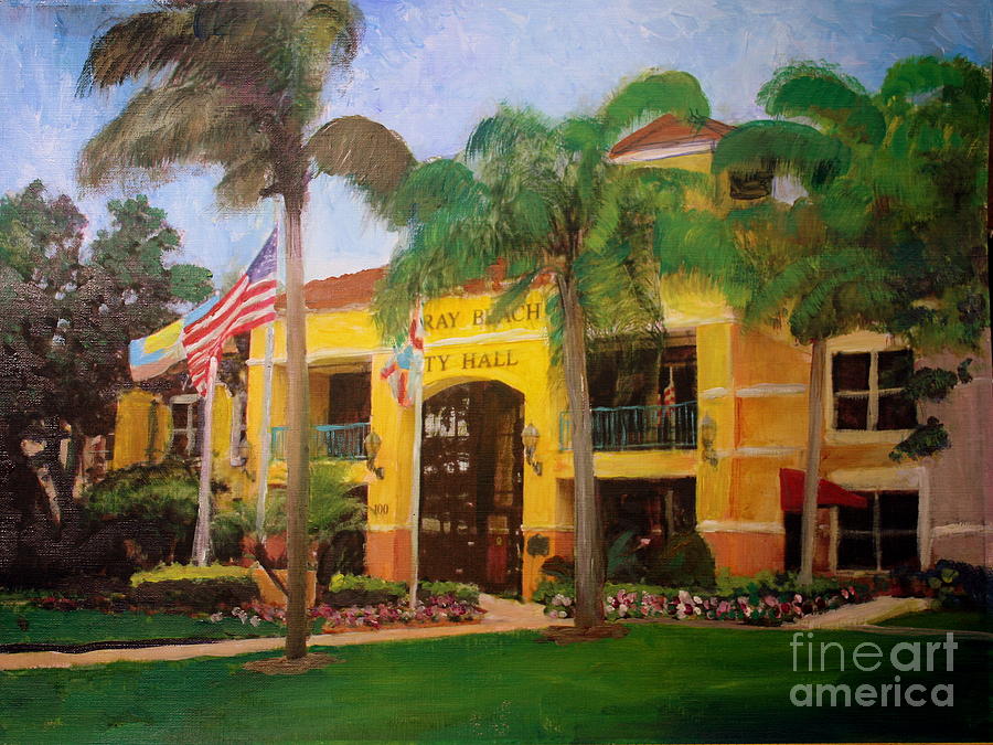 Delray Beach City Hall Painting by Donna Walsh