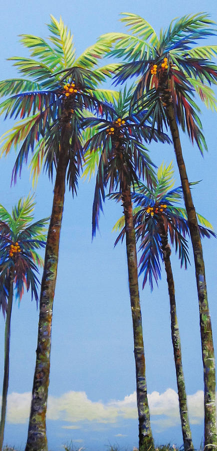 Delray Palms II Painting by Anne Marie Brown