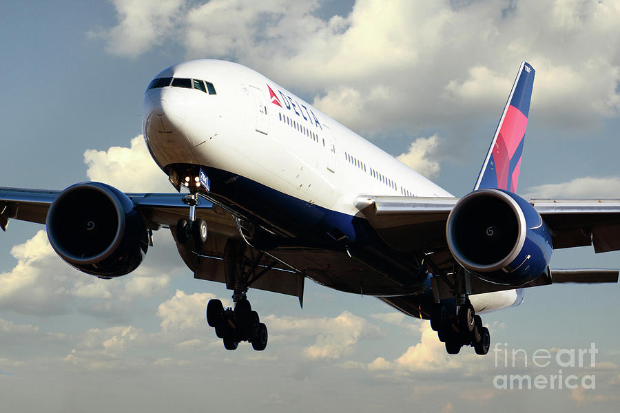 Delta Airlines Boeing 777 Digital Art by Airpower Art
