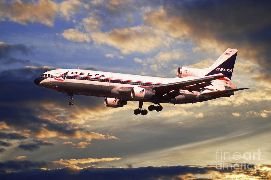 Delta Airlines Lockheed L-1011 TriStar Digital Art by Airpower Art