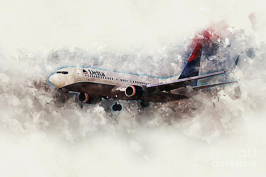 Delta Boeing 737-800 Painting Digital Art by Airpower Art