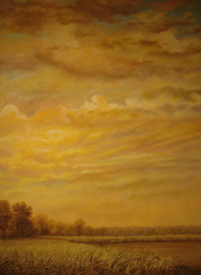 Tree Painting - Delta Marshland by Jerrie Glasper