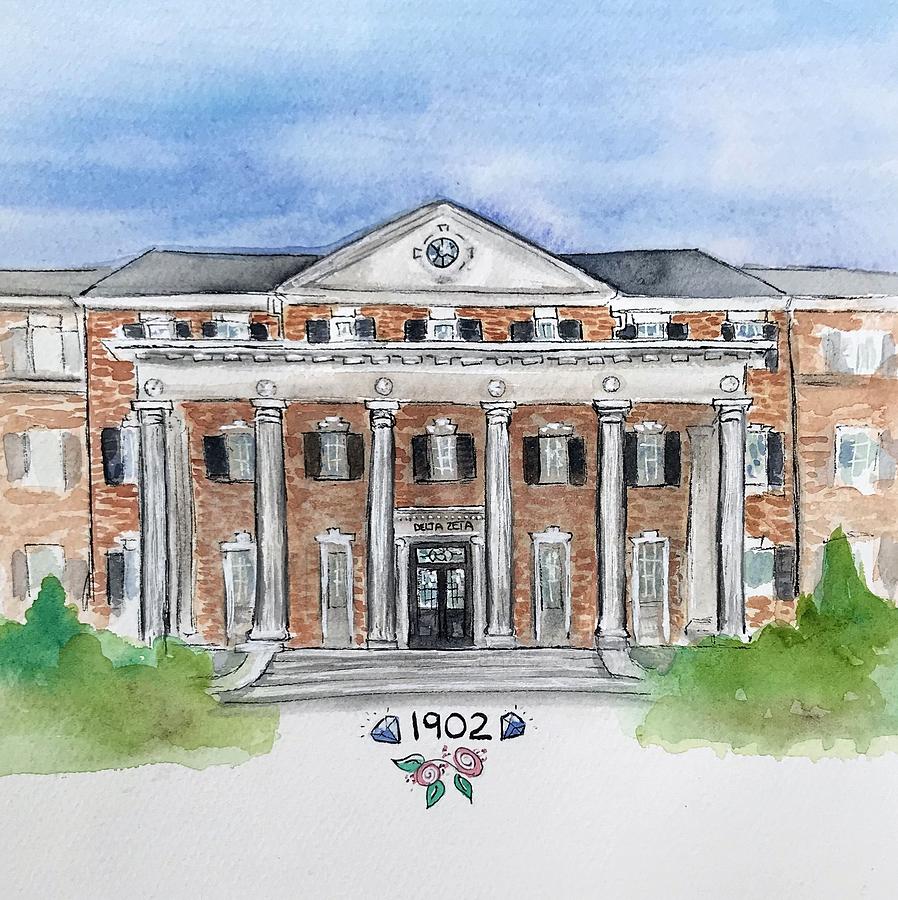 Delta Zeta Painting by Starr Weems