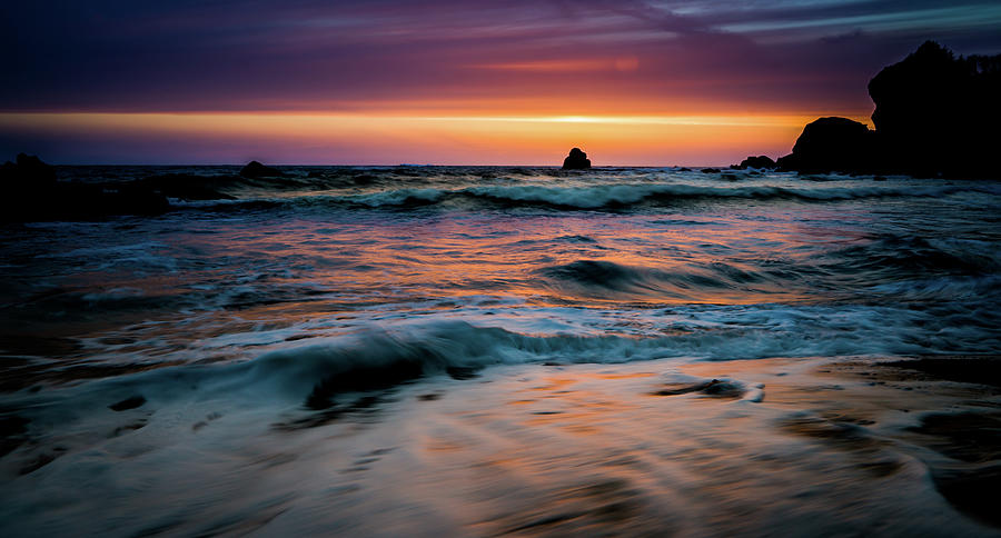 DeMartin Beach, California Sunset Photograph by TL Mair | Pixels