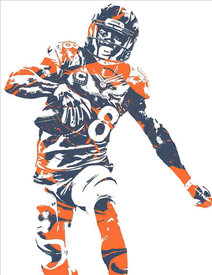 Joueur de football Demaryius Thomas, déchirer Demaryius Thomas Art Board  Print for Sale by OliverMohr