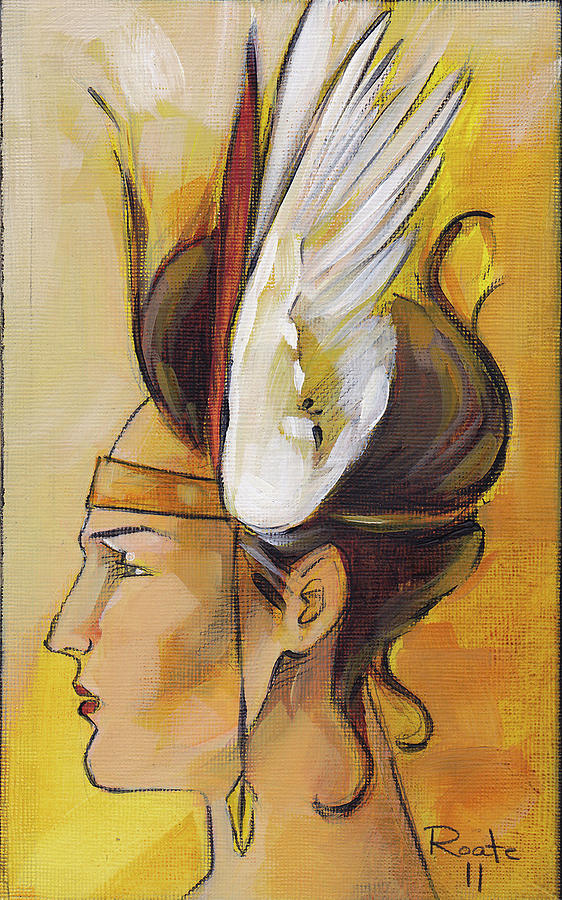 Demi-Goddess Left Painting by Jacqueline Hudson
