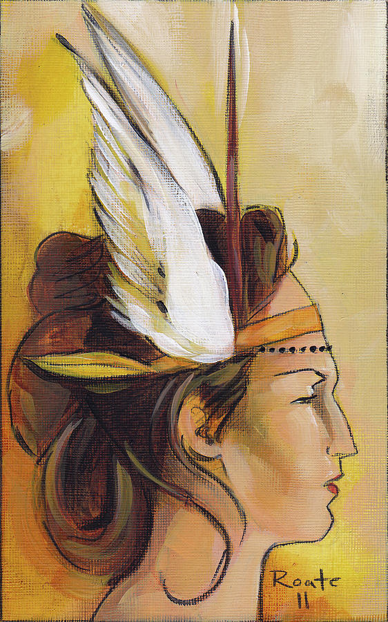 Demi-Goddess Right Painting by Jacqueline Hudson
