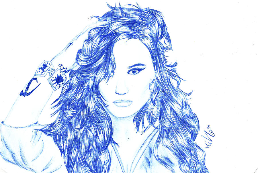 Demi Lovato Drawing by Michaela Schwarzenauer