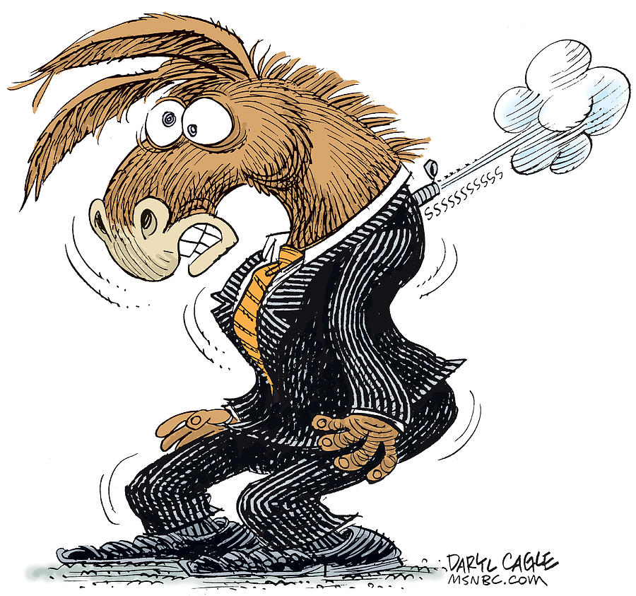 Democrat Deflates by Daryl Cagle Democrat Deflates by Daryl Cagle