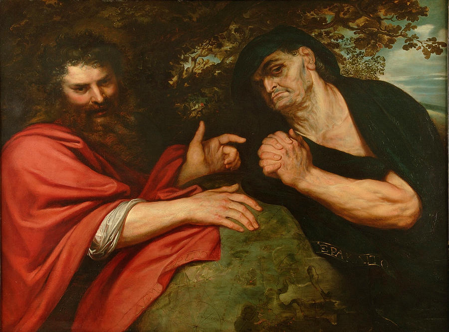 Peter Paul Rubens Painting - Democritus and Heraclitus by Peter Paul Rubens