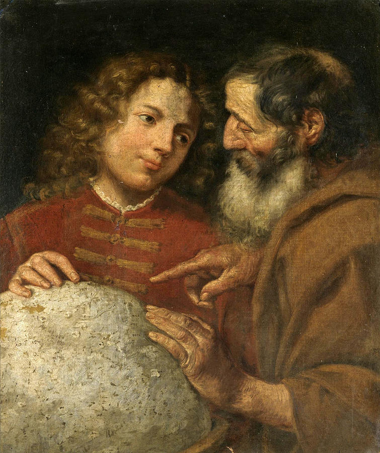 Democritus Painting by Circle of Pier Francesco Mola