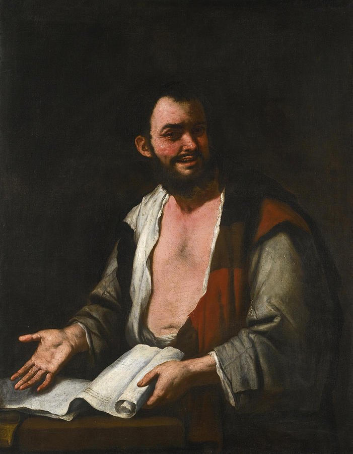 Democritus Painting by Luca Giordano
