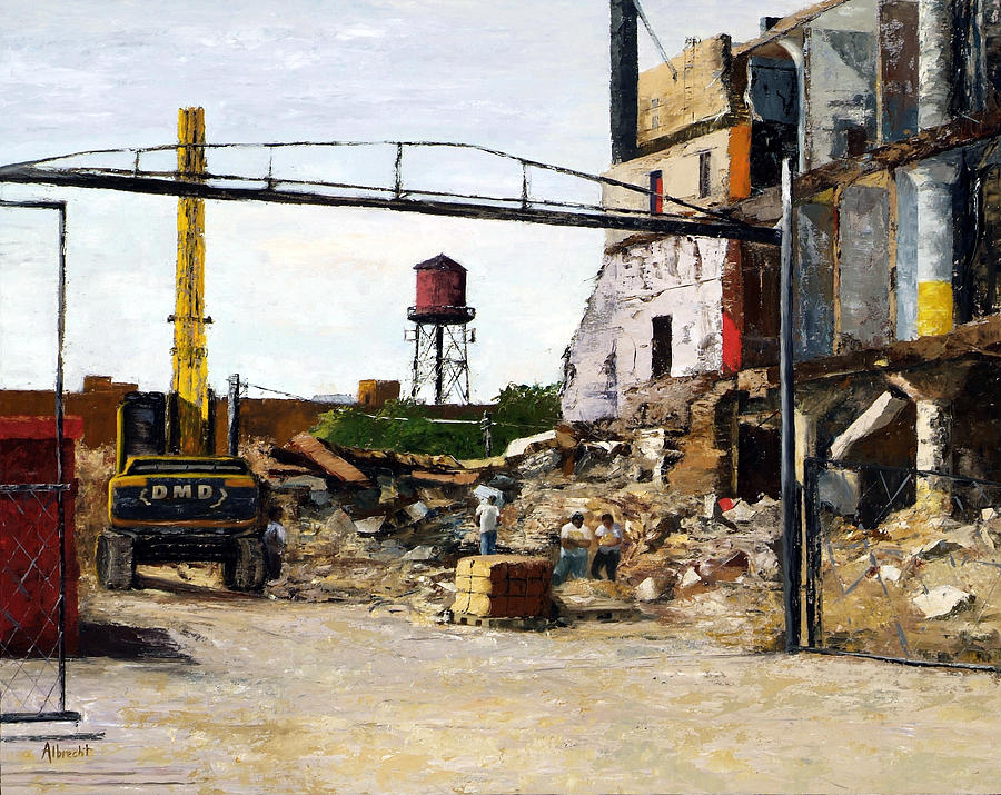 Demolition 4 Painting by Nancy Albrecht Demolition 4 Painting by Nancy Albrecht