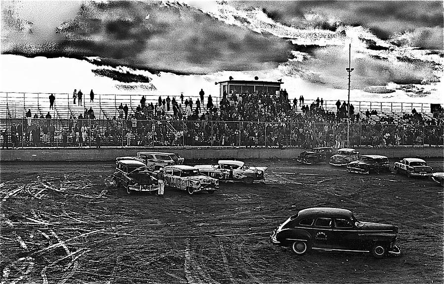 Demolition Derby Rain Storm Clouds #2 Tucson Arizona 1968 Photograph by David Lee Guss