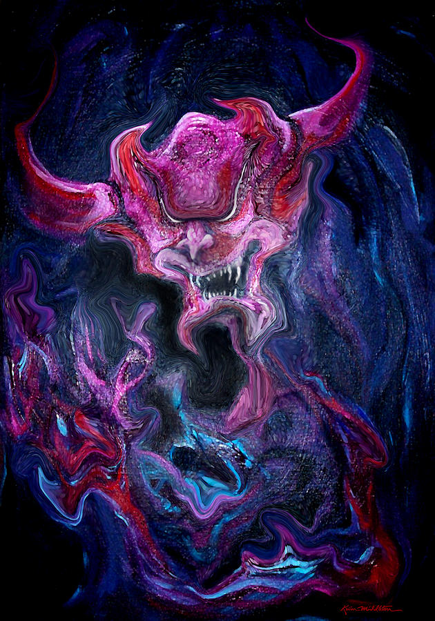 Demon Fire Painting by Kevin Middleton