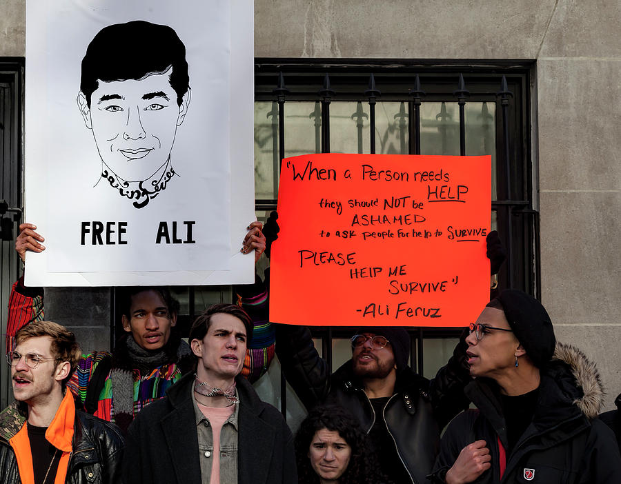 Demonstration for Ali Feruz NYC 1_9_2018 Photograph by Robert Ullmann