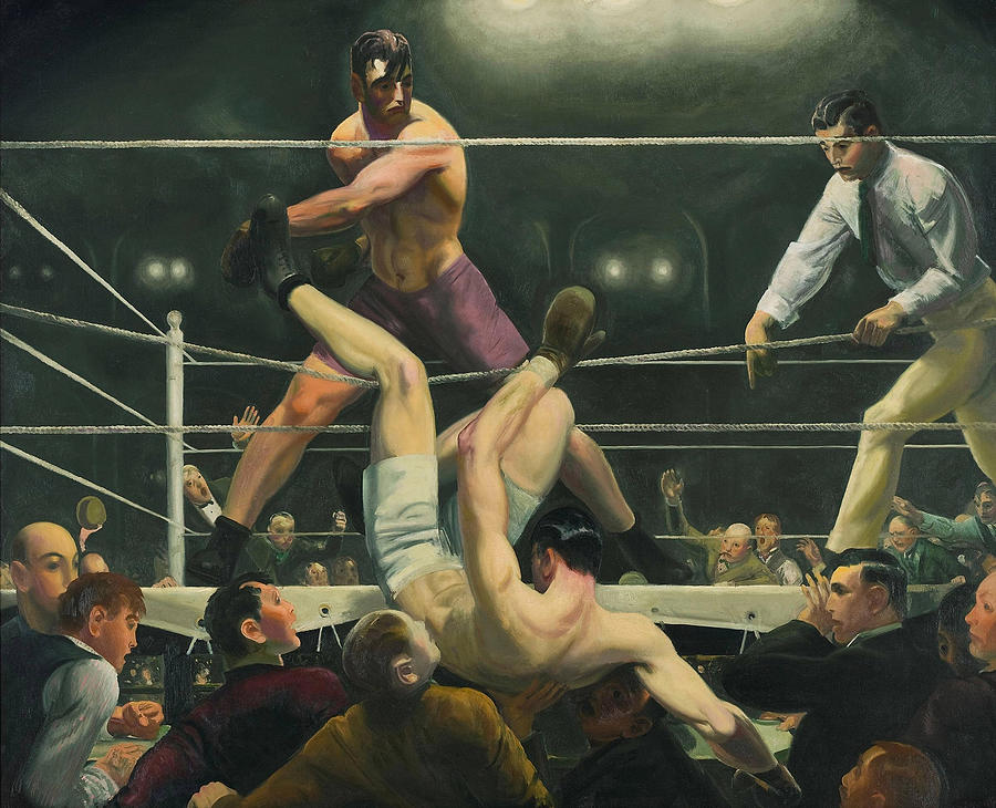 Dempsey and Firpo Boxing - George Bellows  Painting by War Is Hell Store