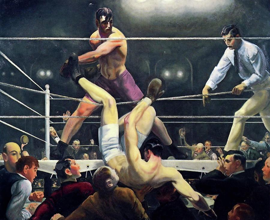Dempsey and Firpo  Painting by George Wesley Bellows