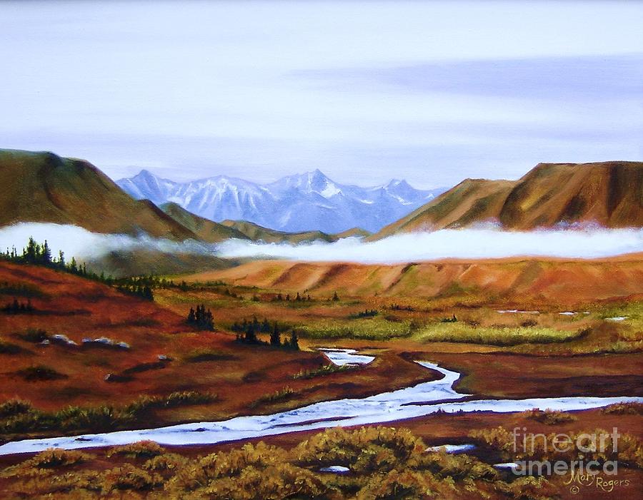 Mountain Painting - Denali Autumn by Mary Rogers
