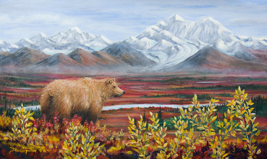 Denali Highway Visitor Painting by Dee Carpenter