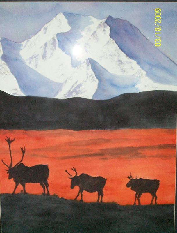 Mountain Painting - Denali by Jenell Richards