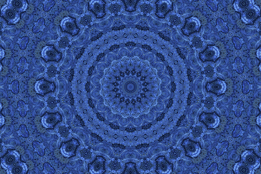 Mandala Mixed Media - Denim Mandala by Lynne Guimond Sabean Mandala Mixed Media - Denim Mandala by Lynne Guimond Sabean