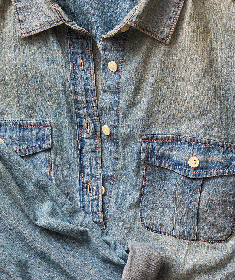 Denim Shirt With A Pocket Photograph by Vadim Zholobov - Pixels