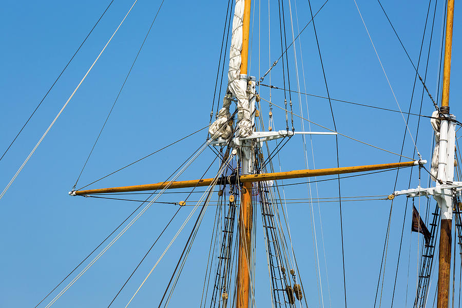 Denis Sullivan Foremast  Main Mast Photograph by Jack R Perry