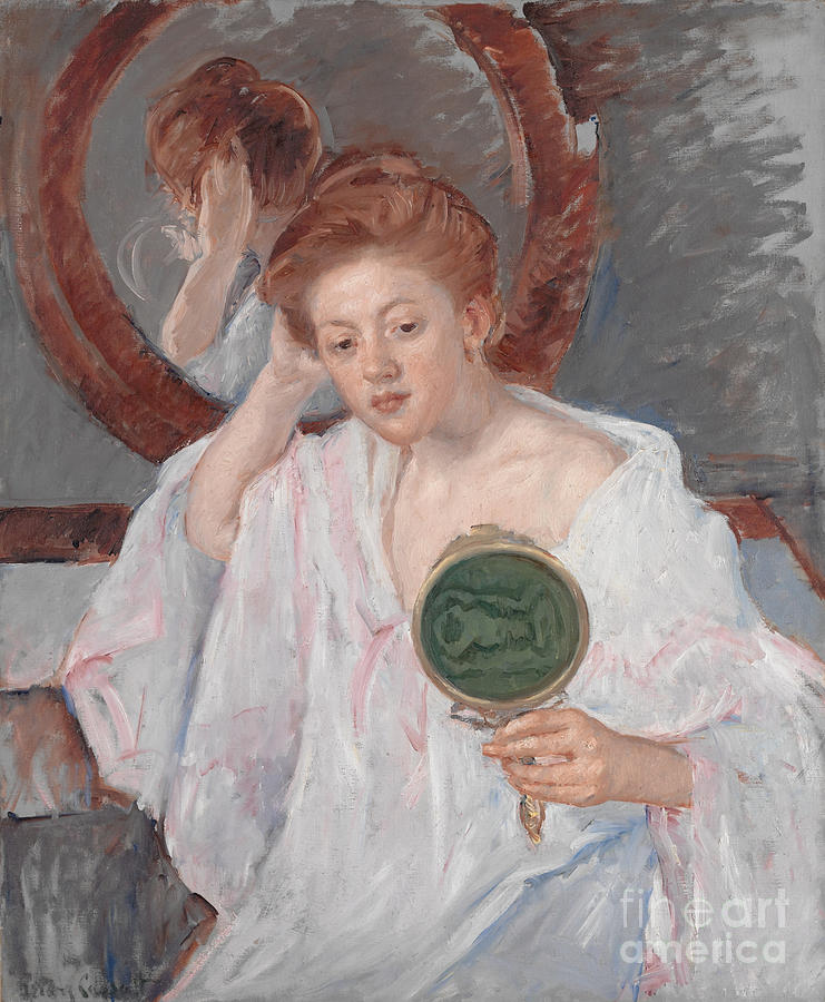 Mary Cassatt Painting - Denise at Her Dressing Table by Celestial Images