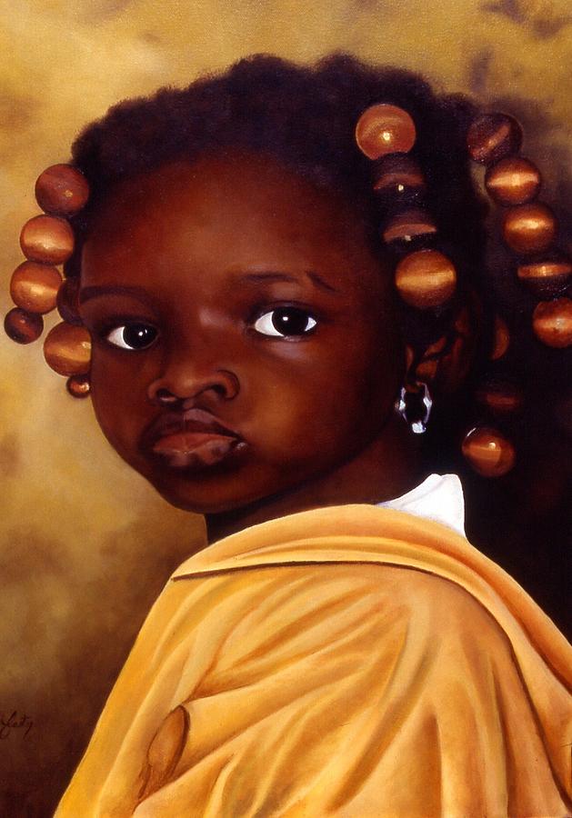 Denise-Ghana Painting by Daniela Easter
