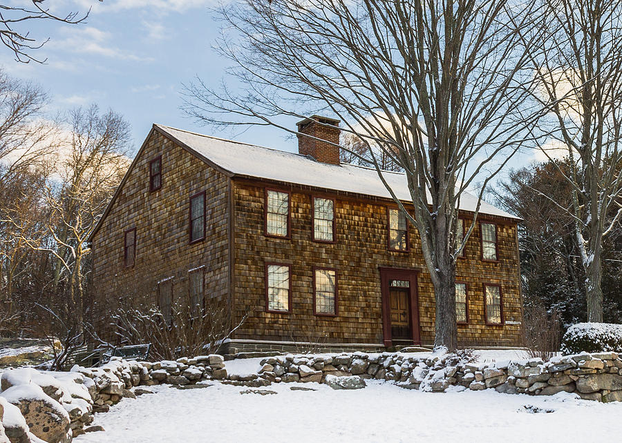 Denison Homestead Winter Photograph by Kirkodd Photography Of New England