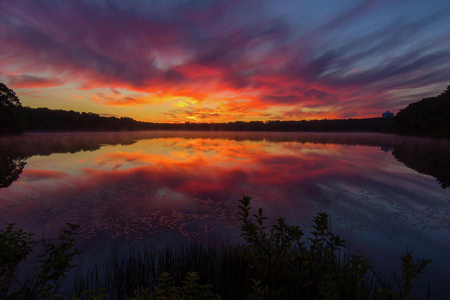 Dennis Pond Sunset Photograph by Mark Beliveau