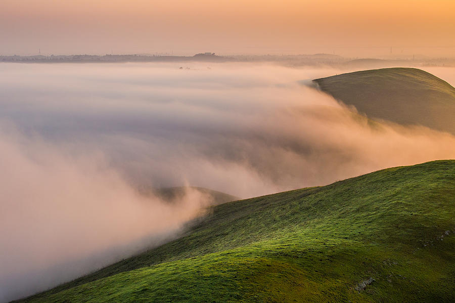 Dense Fog Against Hills Photograph by Marc Crumpler