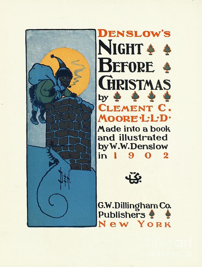 Denslows Night Before Christmas by Clement Moore LLD 1902 Painting by Vintage Collectables