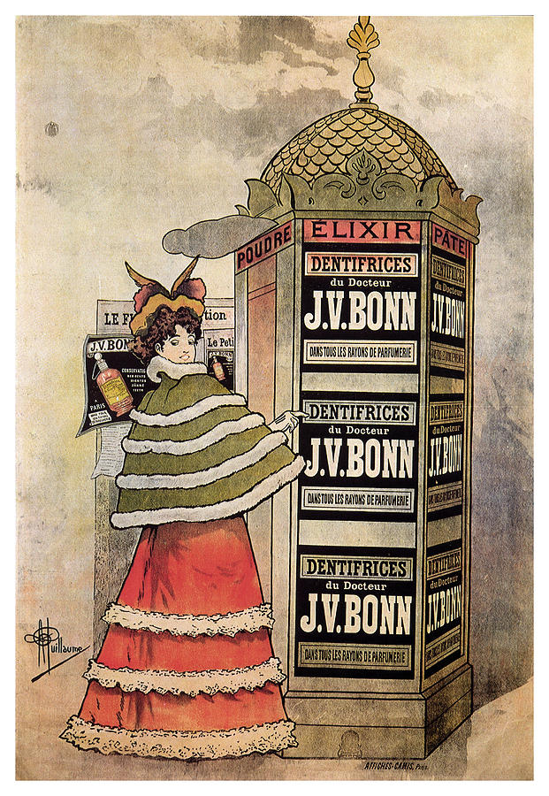 Dentifrices Du Doctur J.v.bonn - Toothpaste - Vintage Advertising Poster Mixed Media