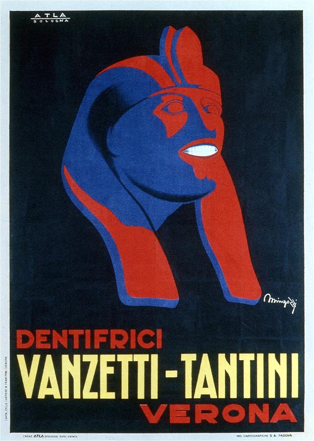 Dentifrici Vanzetti-Tantini - Verona, Italy - Vintage Toothpaste Advertising Poster Mixed Media by Studio Grafiikka