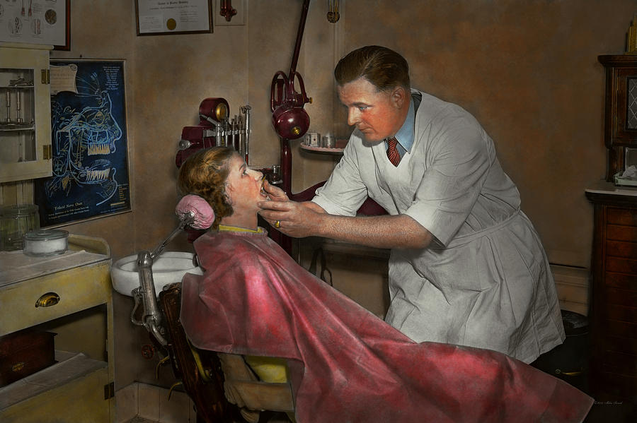 Dentist - Making an impression - 1936 Photograph by Mike Savad