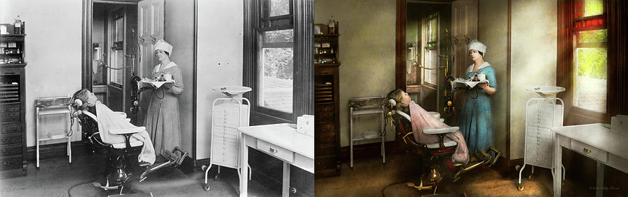 Dentist - Patients is a virtue 1920 - Side by Side Photograph by Mike Savad