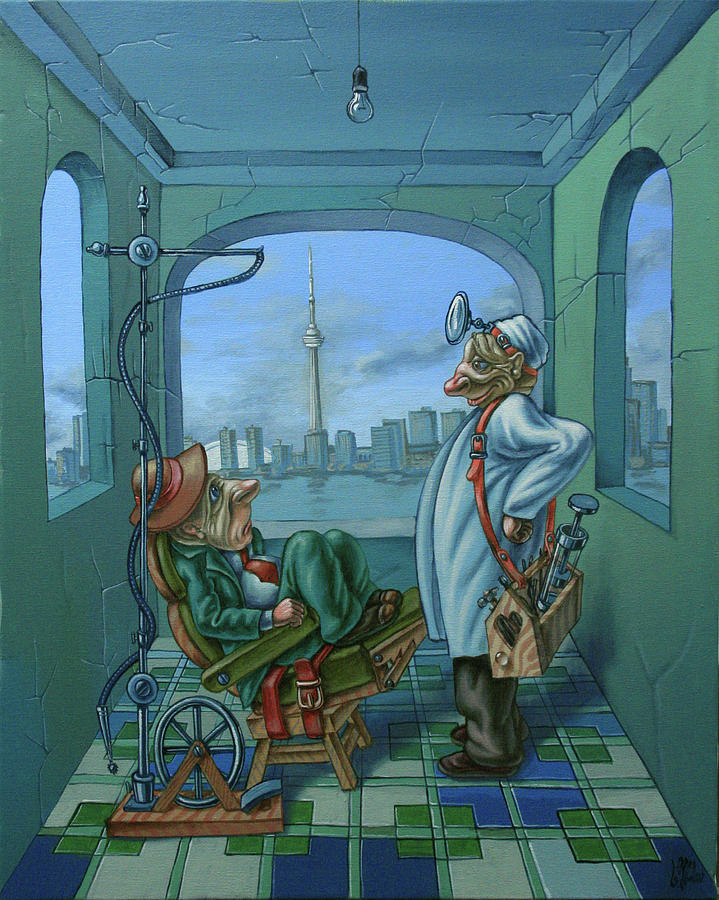 Dentist Painting by Victor Molev