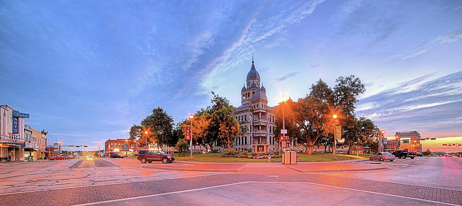 Denton Courthouse Pano Photograph by JC Findley