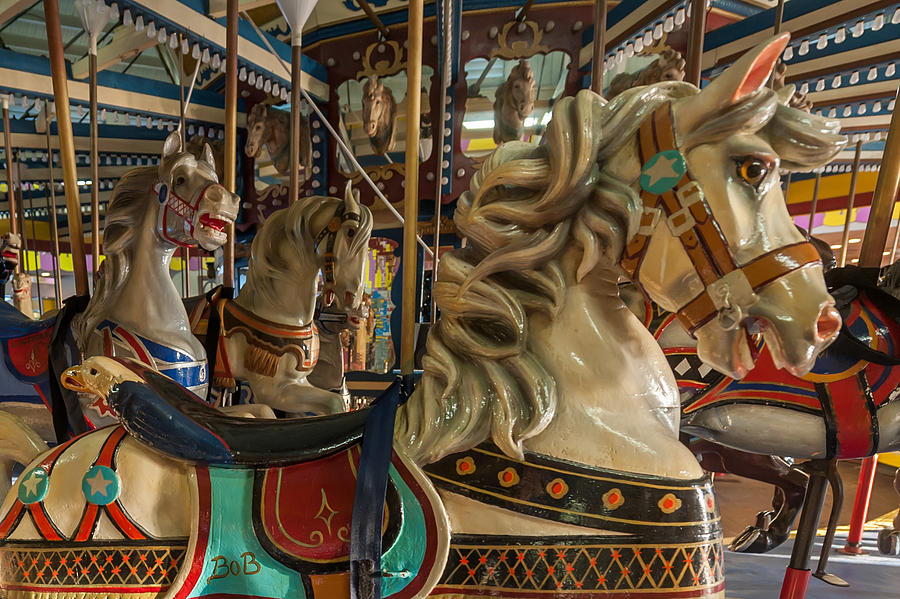 Dentzel Looff Carousel Horse Bob Seaside Nj Photograph by Terry DeLuco