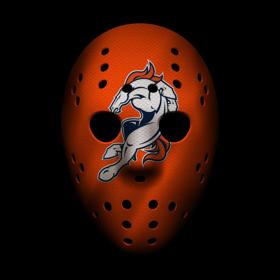 Denver Broncos War Mask 2 by Joe Hamilton