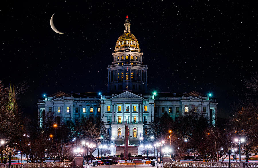 Denver Capital Nights Photograph by Darren White - Fine Art America