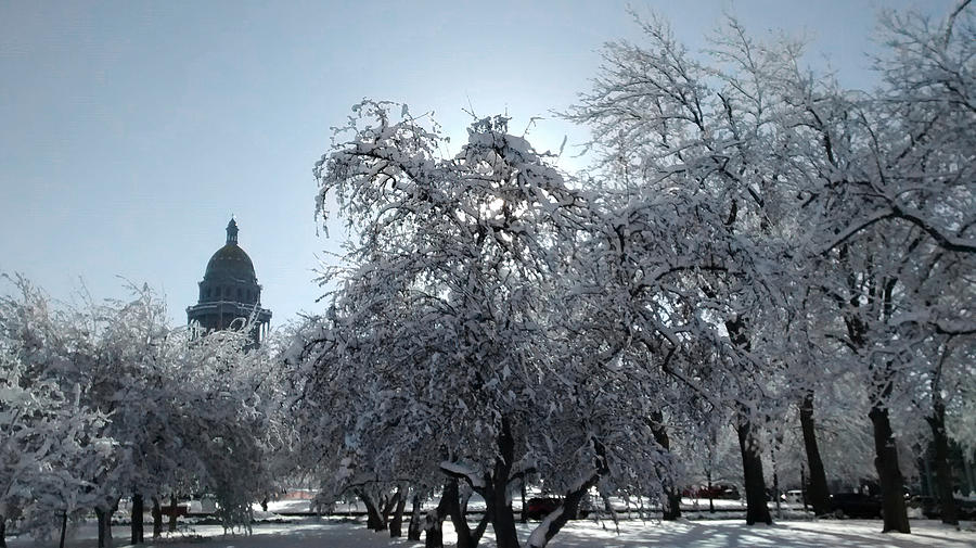 Denver Capitol After Blizzard Photograph by Marilyn Hunt