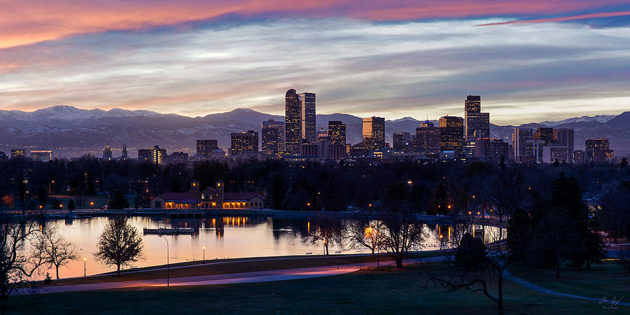 Denver - City Park at Sunset Photograph by Aaron Spong