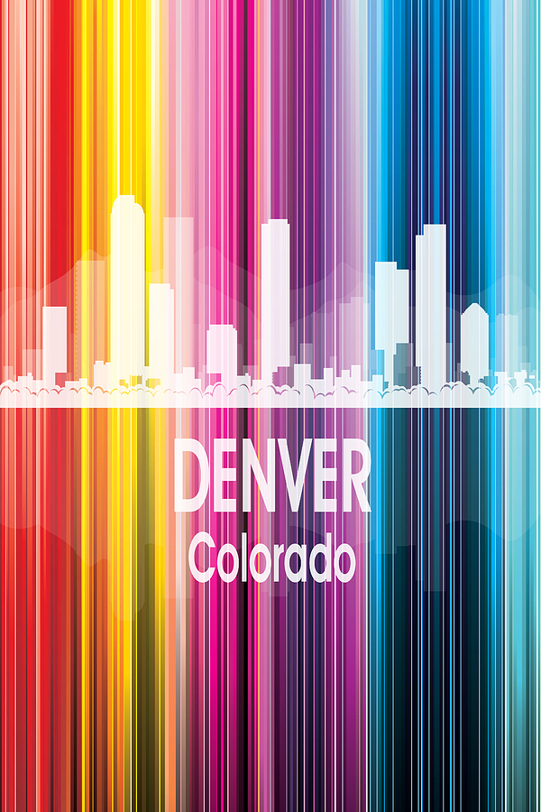 Denver CO 2 Vertical Digital Art by Angelina Tamez