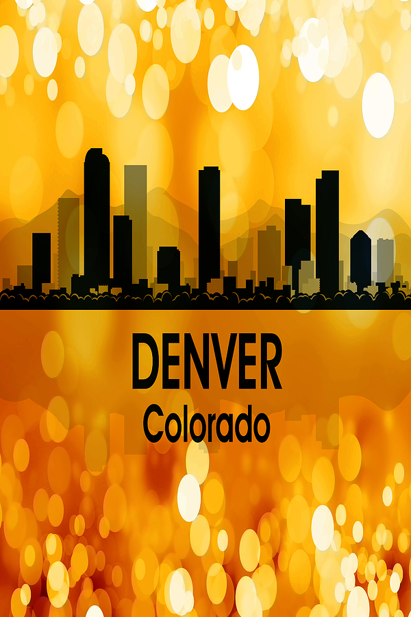 Denver Digital Art - Denver CO 3 Vertical by Angelina Tamez