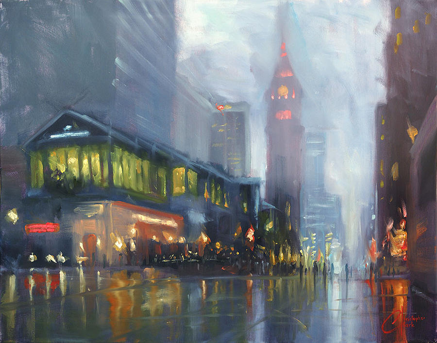 Denver Colorado 16th Street Mall and Larimer Painting by