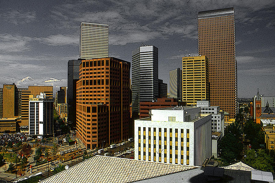 Denver Colorado Downtown Skyline by Peter Potter Denver Colorado Downtown Skyline by Peter Potter