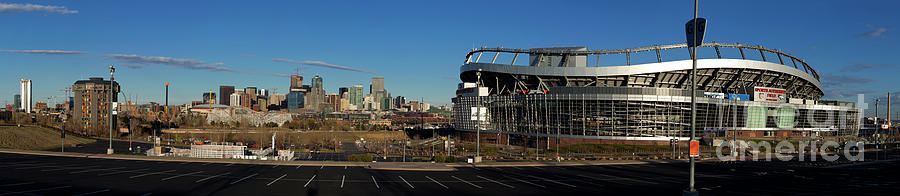 Denver Broncos Photograph - Denver, Colorado - Panoramic by Anthony Totah